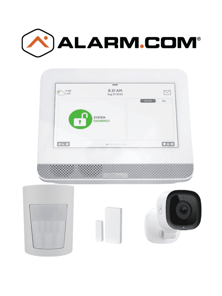 [QOLSYSVB] QOLSYS IQ4 HUB Video Basico - Paquete que contiene Sistema de Alarma IQ 4 HUB , con pantalla táctil de 7", Power G 915 Mhz  1 sensor PIR inalámbrico PGP9914, 1 sensores magnéticos inalámbrico PG9303 y Cámara Interior alarm.com ADCV523