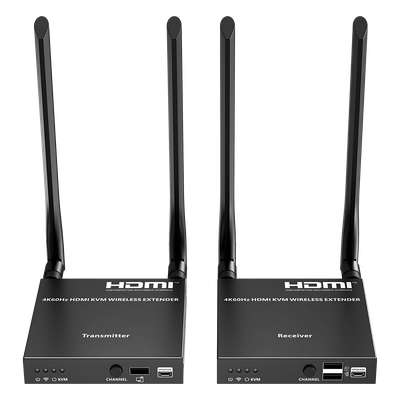 [TT699KVMV2.0] Extensor Inalámbrico HDMI| Con KVM | 4K@60Hz 4096x2160 | Tecnología ipcolor | Banda 5G 5.18-5.24 GHz | Distancia 50 m | Conexión de Hasta 1 a 4