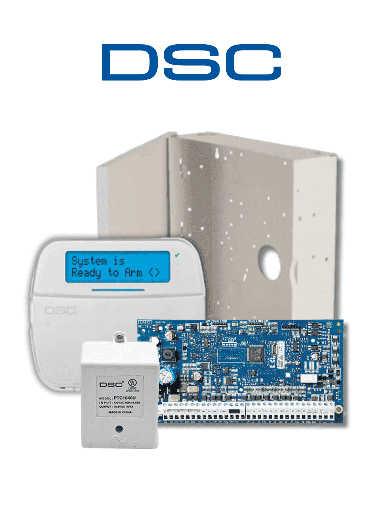 Alarma DSC Serie Neo, incluye panel de 32 zonas, teclado LCD RF y gabinete